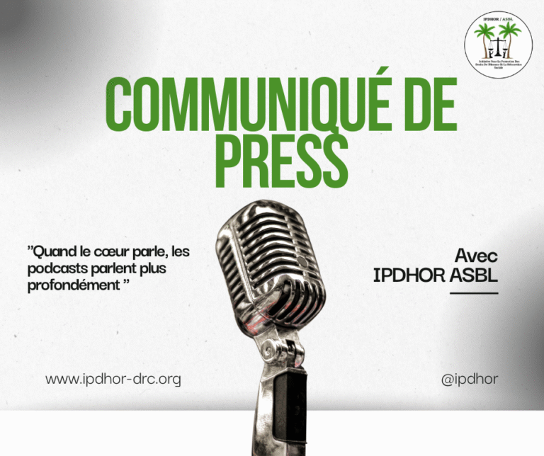 Communiqué de Presse N °0016/IPDHOR/K’Z/2025: Des irrégularités constatées dans la gestion du site réservé à la Zone Économique Spéciale de Musompo