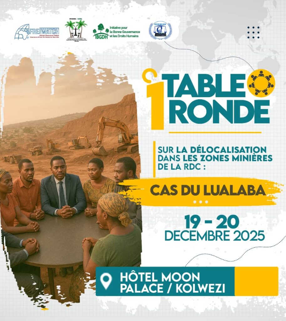 Kolwezi : Table ronde sur la délocalisation dans les zones minières de la RDC